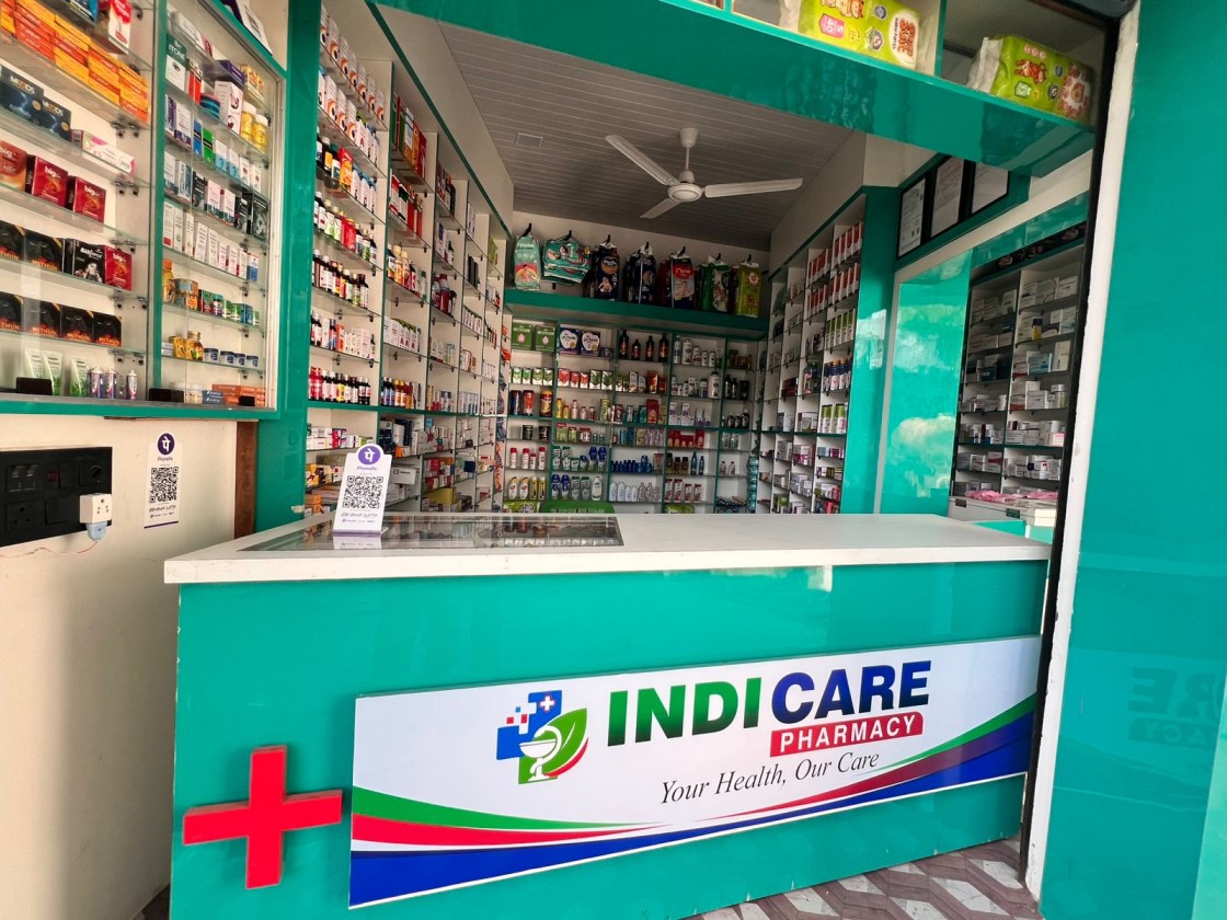 Inside view - well-stocked medicine shelves